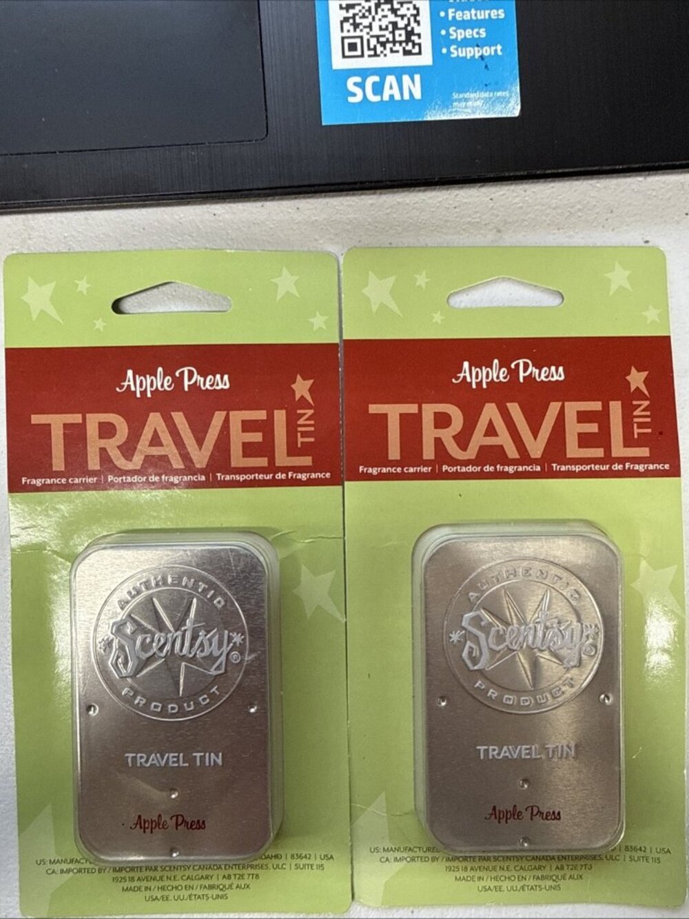 Scentsy Travel Tin Baked Apple Pie New Sealed Lot Of 2